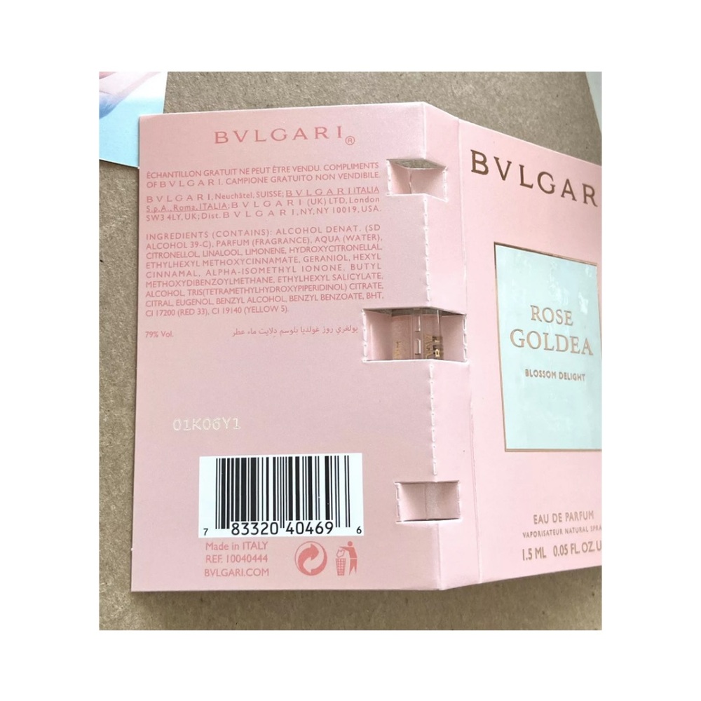 3 x Bvlgari Rose Gold Blossom Delight Eau de Parfum Samples - .05 fl oz ea. - Picture 4 of 8